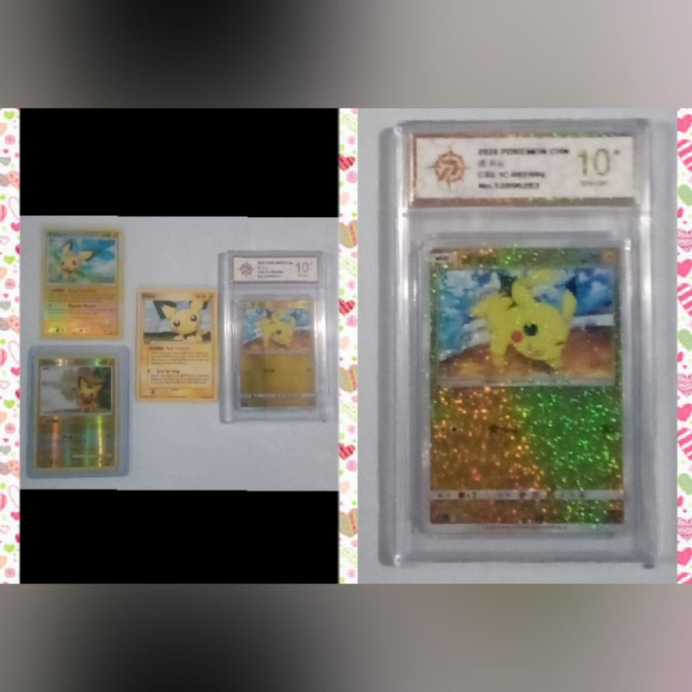 💎RARE Pichu Evolution Pokemon Holo Card Bundle💎